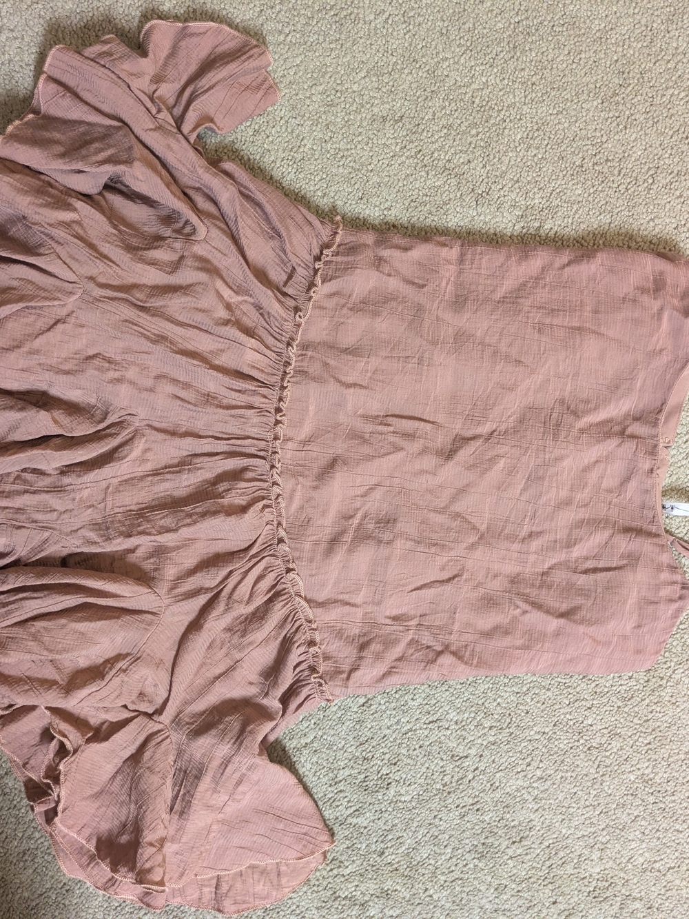 Dusty Rose Drop Waist Mauve Pink Ruffle Western Fairy Core Coquette Mini Dress